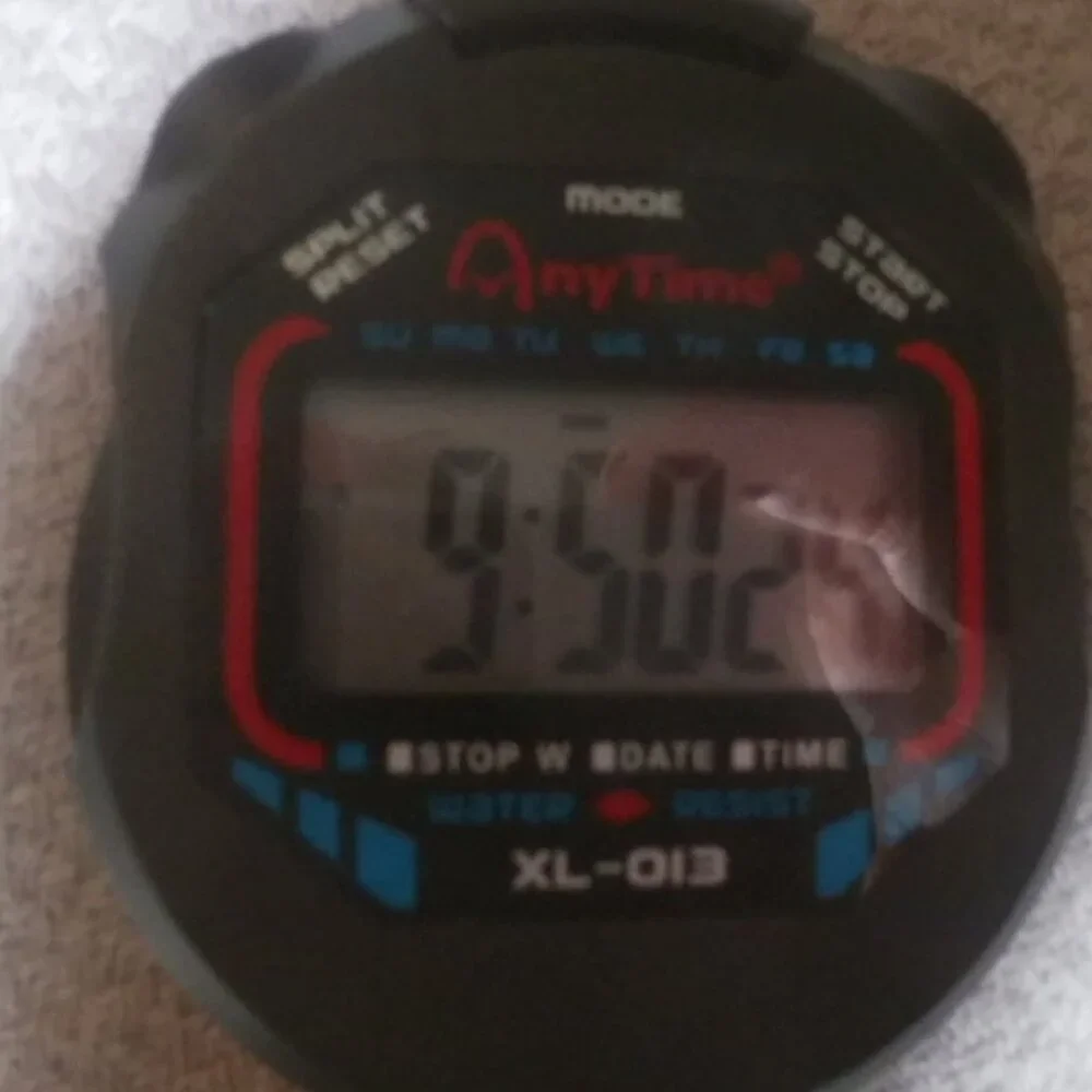 Multi-functional Handheld Anytime Sports Black Stopwatch